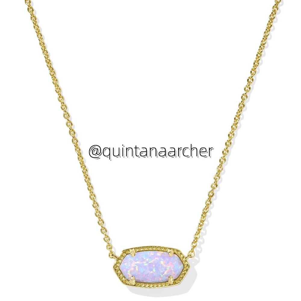 Elisa Gold Short Pendant Necklace